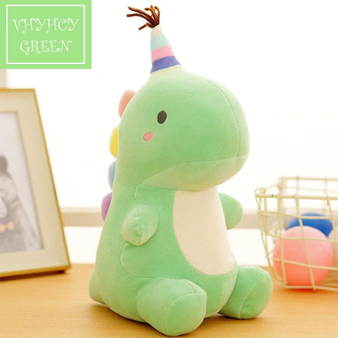 Stuffed Animal Plush Toys, Cute Dinosaur Toy, Soft Dino Plushies for Kids, 13.8 Inch Green Plush Doll