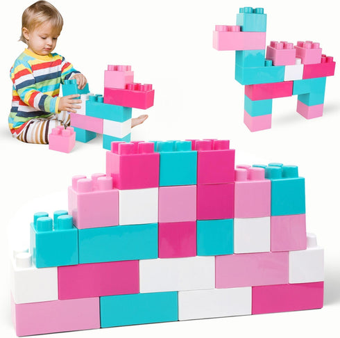 Liberty Imports 24 PCS Giant Blocks for Toddlers, Set of Plastic Large Building Blocks for Kids Creative Play
