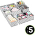 Drawer/Closet Set 5 mDesign Soft Fabric Dresser Divided Storage Organizer Bins for Nursery - Holds Blankets, Bibs