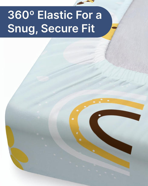 2-Pack Pack Pack 38 24in, Mini Crib Sheets Fitted - N Play Sheets for and Play Mattress - Stretchy Soft Microfiber