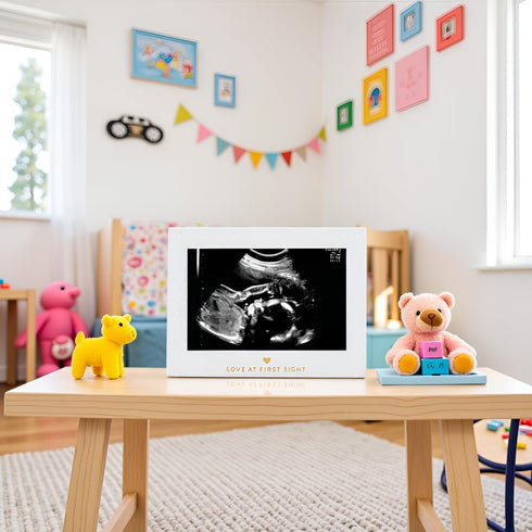 Little Blossoms Pearhead Love At First Sight Sonogram Picture Frame - Gender-Neutral Nursery Décor, 6.94x5.25x.75 Inch