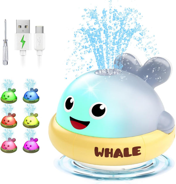 Baby Bath Toys: Bath Whale Toy Sprinkler, Light Up Bath Toys for