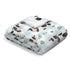 Cow Boho Leaves Baby Blanket, Spring Farm Animals Leaves, Soft Swaddle Blanket for Toddler Infant Newborn Nursery 30x40