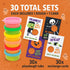 30 Pack Play Dough Halloween Party Favors for Kids Non-Candy Gifts with Playdough and Classroom Exchange Cards