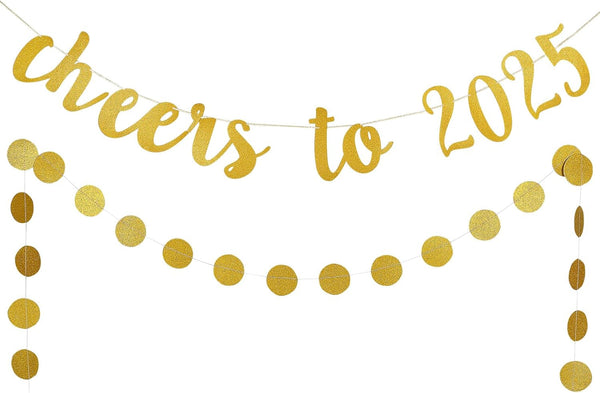 Gold Cheers to 2023 Banner, Happy New Year Party Decorations for 2023 New Years Eve Party Supplies