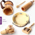 Benelet Set Wooden Musical Instruments for Kids, Percussion Natural Wooden Music Kit with Bongo Drums for Baby