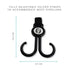 Lulyboo 2 Pack Multi-Use Organizer Hook Clips, Metal Handle for Strollers, Diaper Bags, and Shopping
