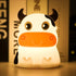 AVEKI Night Light for Kids, Portable Tap Control Silicone Cow LED Lamp, 7 Colors Mode for Nursery Bedroom