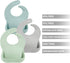 PandaEar 3 Pack Silicone Baby Bibs | Waterproof Toddler Bibs | Adjustable Unisex Baby Bibs for Eating, BPA Free