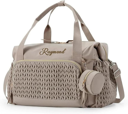Zhongzhi Personalized Name Mommy Diaper Bag Baby Stroller Organizer Large Capacity Maternity Bag
