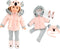 18 Inch Doll Winter Clothes Set - 4PC Koala Snow Jacket Coat