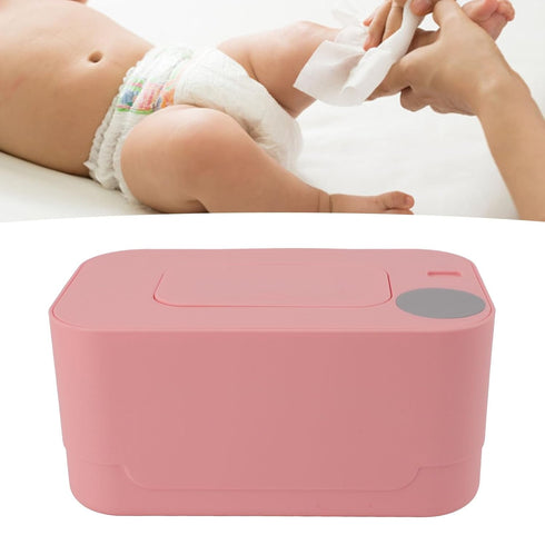 Portable Wipes Warmer, Intelligent Temperature Control Baby Wipe Warmer, Efficient Sealing Dispenser (Pink Constant