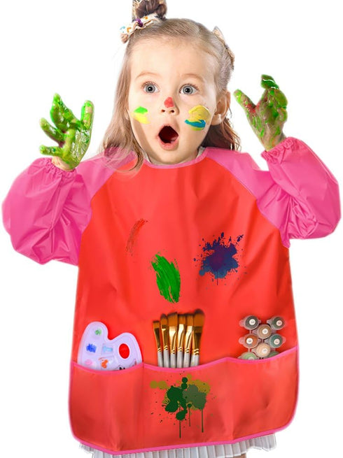 KUUQA Waterproof Children Art Smock, Kids Art Aprons, Painting Supplies Not Included