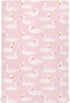 Fitted Crib Sheets Pink Cute Swan Animals - Stretchy Portable Playard Sheets for Baby Toddler, 39 x 27 in for Boys and