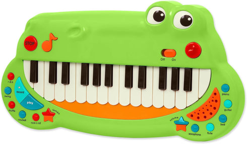 Battat Toddler Musical Instrument Animal Keyboard Piano with 5 Settings Crocodile Piano