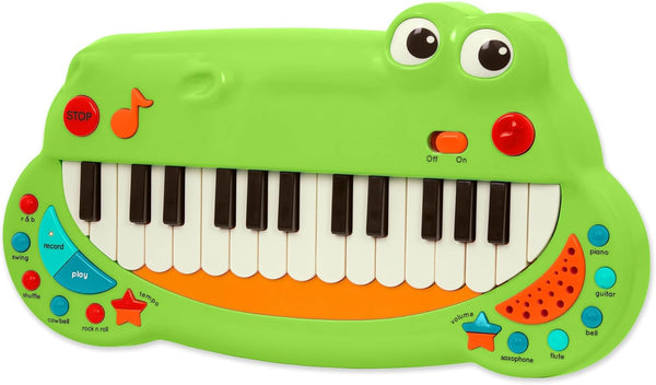 Battat Toddler Musical Instrument Animal Keyboard Piano with 5 Settings Crocodile Piano