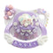 CutiePlusU Adult Size Pacifier DIY Big Shield Pacifier - White Purple