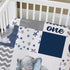 52 28 HawSkgFub Navy Blue Sleeping Elephant Fitted Standard Crib Sheet Baby Boy, Dream Big Little One You are So Loved
