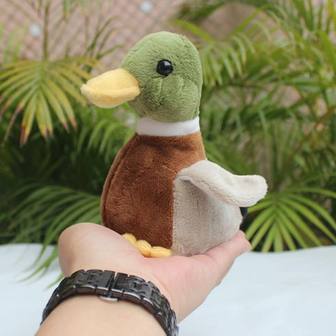 Cute Mallard Duck Plush Stuffed Animal, 5.5 Inch Lifelike Green Duck Plushie Toy for Kids Birthday Gifts