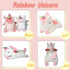 AIXINI 31.5 Inch Plush Unicorn Stuffed Animal Toy, Cute Soft White Unicorn with Rainbow Wings Gifts for Girls