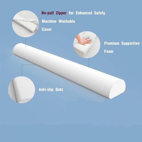 mini paw 2 Pack Bed Bumpers, Foam Bed Bumpers, Bed Rail Bumpers with Washable Cover, Bed Guard Rails