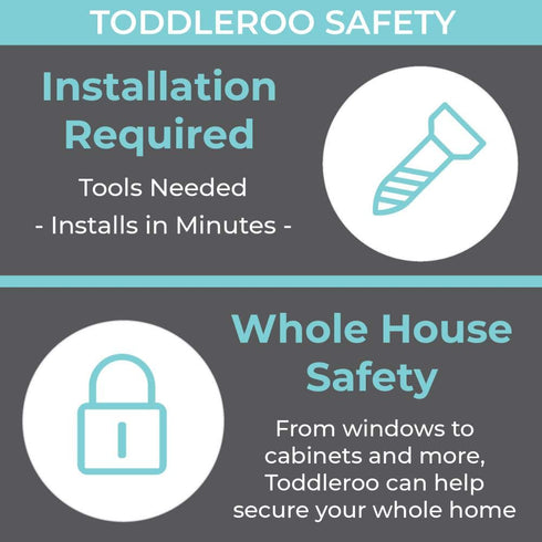 Toddleroo by North States Cabinet Latches, ABS, White, Inside Installation, Child Safety, Pack of 10
