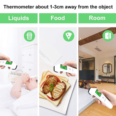 realcamo 2 1 No-Touch Thermometer for Adults and Kids, Accurate Digital Baby Thermometer, Fever Alarm & Silent Mode