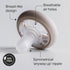 Tommee 0-6 Symmetrical Pack 4 Tippee Breast-Like Pacifier, Months, Design, Natural Breast-Like Baglet, BPA-Free