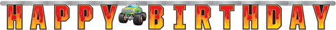Creative Converting Monster Truck Banner, 1 ct, Multi-colored, 116" x 7"