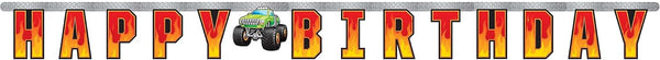 Creative Converting Monster Truck Banner, 1 ct, Multi-colored, 116" x 7"
