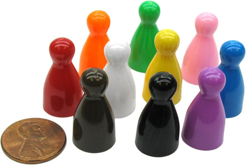 Koplow Games Set of 10 Halma 25mm Pawn Peg Game Pieces Multicolor
