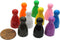 Koplow Games Set of 10 Halma 25mm Pawn Peg Game Pieces Multicolor