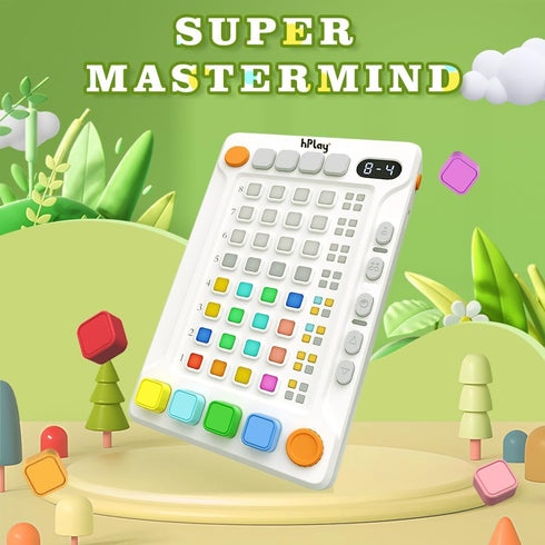 1-2 hPlay Electronic Handheld Code Breaking Game - Super Mastermind Logic Puzzle for Kids & Adults - Portable STEM