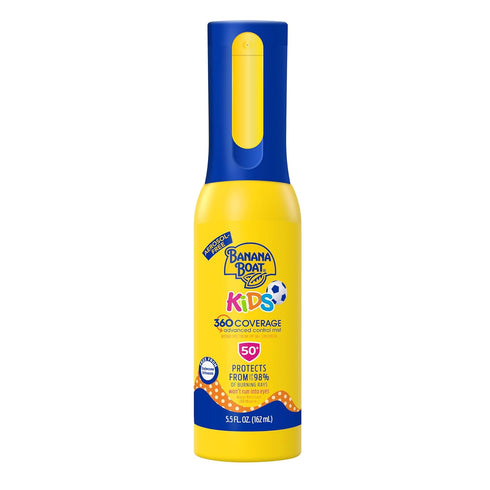 Banana Boat 360 Coverage Kids Sunscreen Mist SPF 50 | Refillable Bottle,