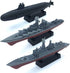 Kvvdi 8 Sets 3D-Puzzle Model Battleship Aircraft Carrier Toy Submarine, Plastic Model Warships Ship Kits, Navy