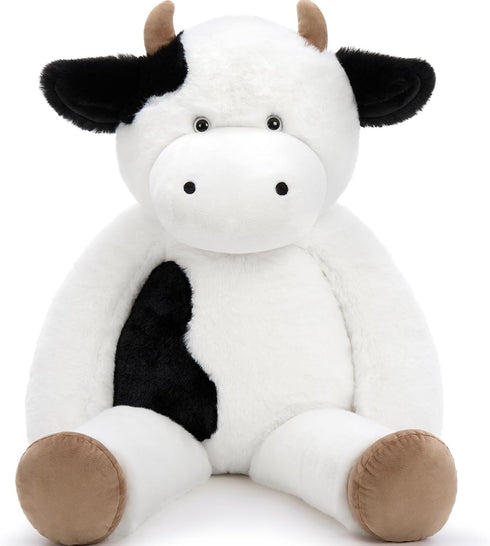 Tezituor Giant Cow Stuffed Animal 31 Inches, Realistic Big Stuffed Cow Plush