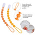 One Piece Design Silicone Pacifier Clip Holder for Baby Boys and Girls,Flexible Pacifier Leashes,Soft Teether Clip for Newborns,4-Pack. (Yellow)