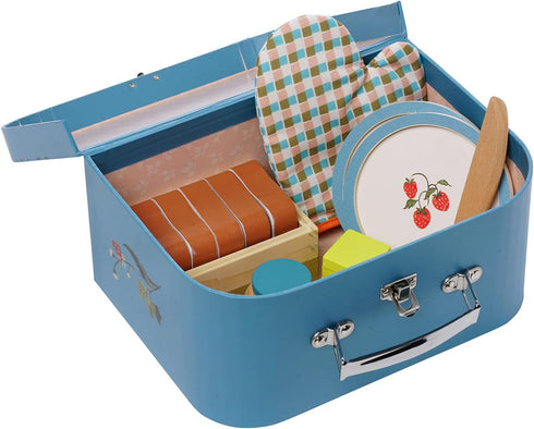 Manhattan Toy Forest Tales 17-Piece Pretend Bread Baking and Serving Set with Carrying Case for Kids