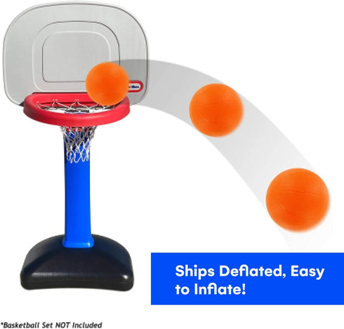Botabee - 6 Inch Mini Rubber Basketball Set of 2 for Kids - Lightweight Soft Indoor/Outdoor Toddler Balls (Orange)