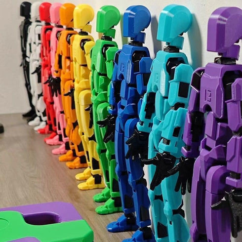 9PCS T-13 3D 13 Dummy 13 (9 EIMONEY Assembly Completed Action Figure Printed Multi-Jointed Movable,Lucky Action