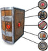 Power Beast Dungeon Mimic Book Dice Storage Box with 2 Glass Eyes, D&D Accessories, Holds 7 Sets of Polyhedral Dice