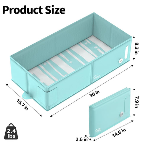 6M-3Y Baby Collapsible Bathtub, Travel Bath Tub for Baby, Foldable and Portable, Easy Storage, Non-Slip Base