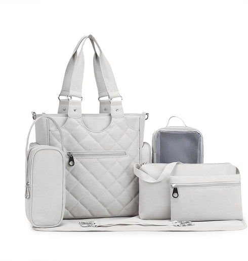SONARIN Multifunctional 7pcs Diaper Bag Tote Set,Large Travel Baby Nappy Changing Bag Shoulder