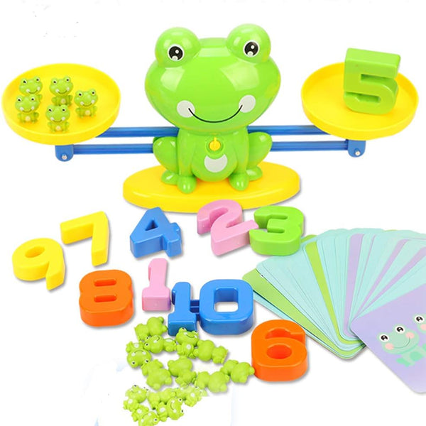 miYou STEM Math Toy - Educational Balance Game and Counting Frog Set for School Kids Ages 3-7