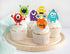 Cartoon Monster Theme First Birthday Party Decorations - Banner, Balloons, Cupcake Toppers for Boys Bday