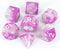 Pink and White DND Dice - 'Cherry Blossom'