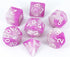 Pink and White DND Dice - 'Cherry Blossom'