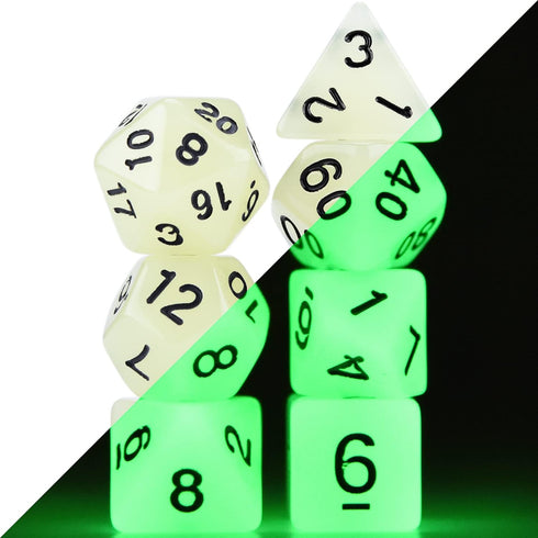 Glow in The Dark DND Dice Set, 11 x 7 Polyhedral Dice (77pcs) for Dungeons and Dragons Tabletop Role-Playing Games
