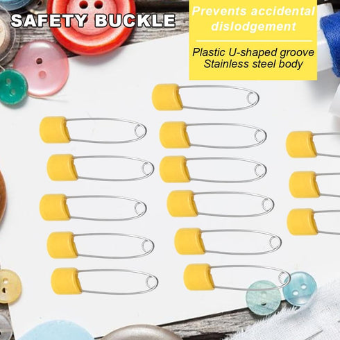Yosawa 50Pcs 2.2" Plastic Head Safety Pin Nappy Cloth Diaper Safety Pins with Safe Locking Closures (Orange)
