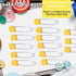 Yosawa 50Pcs 2.2" Plastic Head Safety Pin Nappy Cloth Diaper Safety Pins with Safe Locking Closures (Orange)